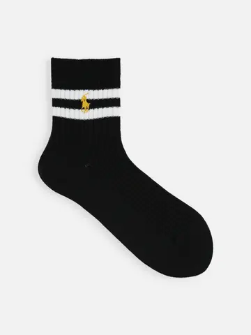 RL ポニー刺繍２本ラインショートソックス