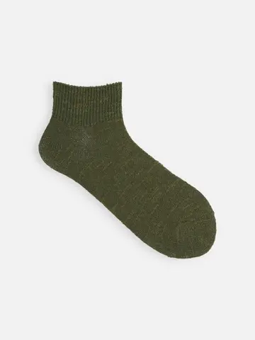 さっぱりさらさら綿麻ゴム長ショートソックス