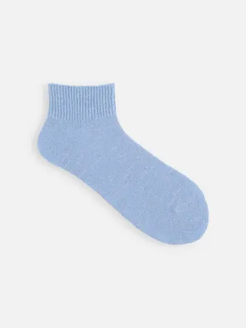 さっぱりさらさら綿麻ゴム長ショートソックス