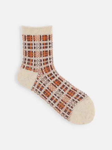 ふわふわチェックJQショートソックス