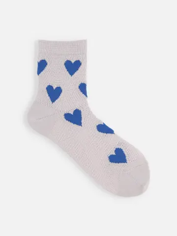 メッシュハートショートソックス