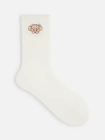 mikkoillustrations 刺繍ソックス