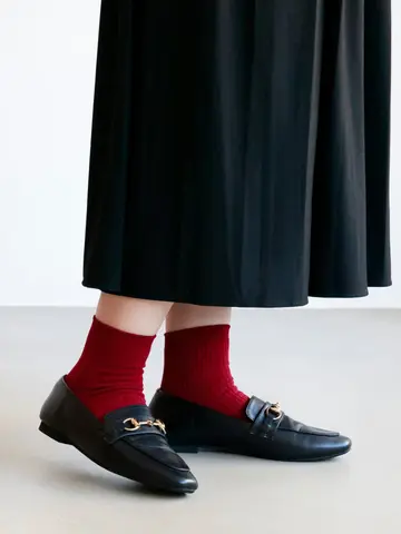 2×2リブショートソックス