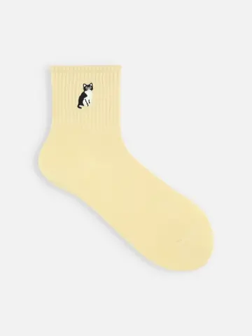 ねこ刺繍アメリブショートソックス