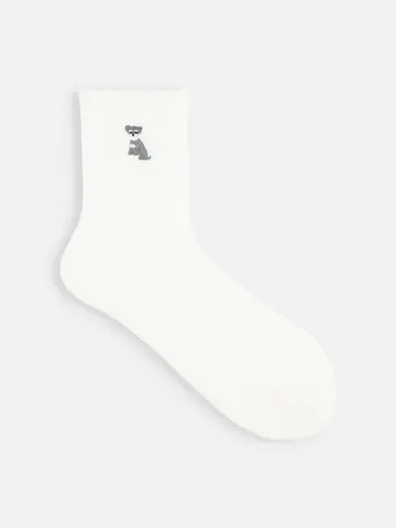 犬刺繍アメリブショートソックス