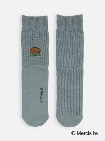 ボリスワッフル刺繍ソックス