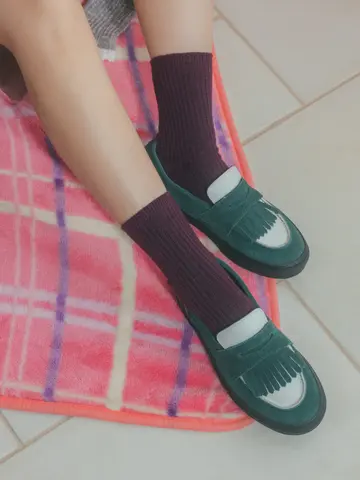 【PURE WOOL】2×2リブソックス