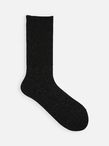 毛混ラメルーズソックス