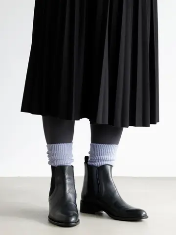 毛混ラメルーズソックス