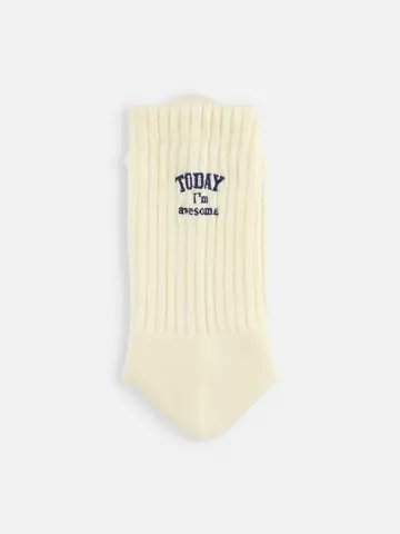 アメリブパイルロゴ刺繍ソックス