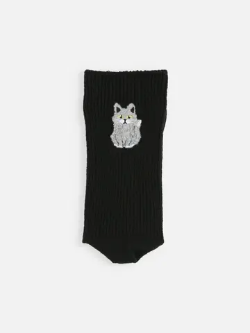 ワッペン風刺繍ソックス