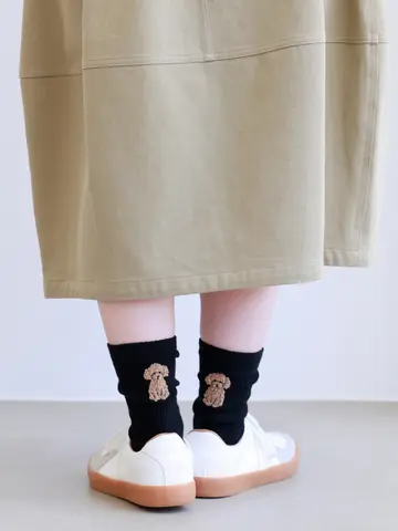 ワッペン風刺繍ソックス