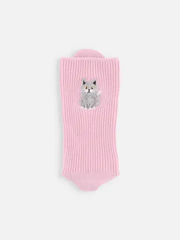 ワッペン風刺繍ソックス