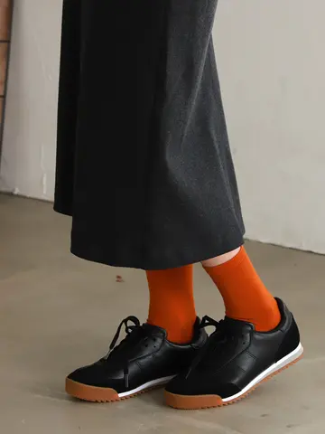 毛混無地ベタソックス