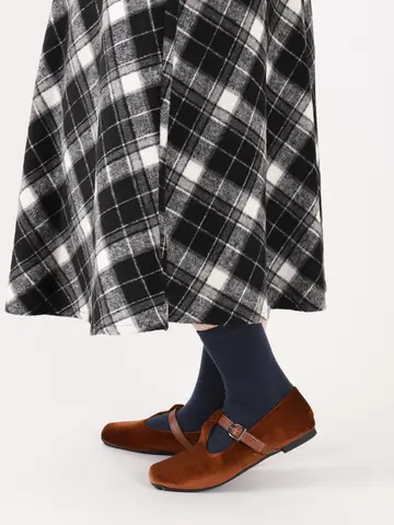 毛混無地ベタソックス