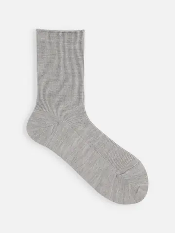 毛混1×1リブソックス