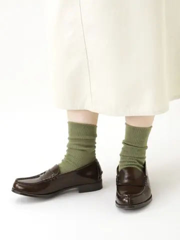 毛混1×1リブソックス