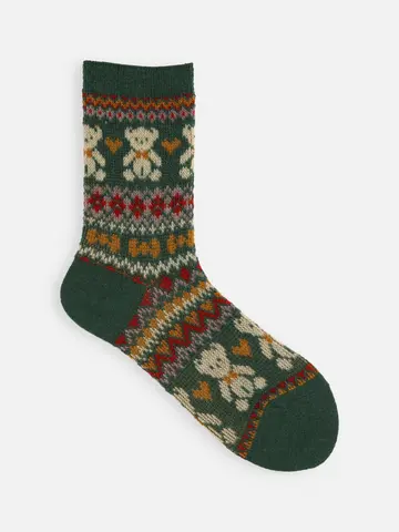 くま柄ノルディックJQソックス