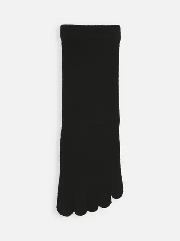 紡毛無地五本指ソックス