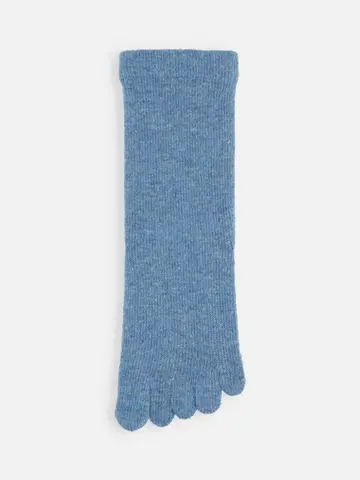 紡毛無地五本指ソックス