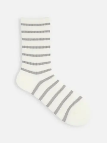 【ゴムくちソフト】リブボーダーソックス