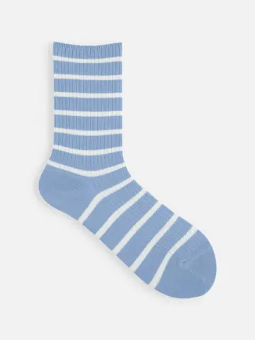 【ゴムくちソフト】リブボーダーソックス