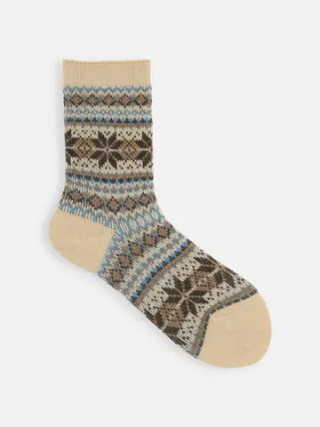 雪柄フェアアイルJQソックス