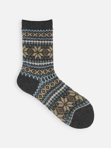 雪柄フェアアイルJQソックス