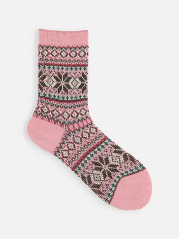 雪柄フェアアイルJQソックス