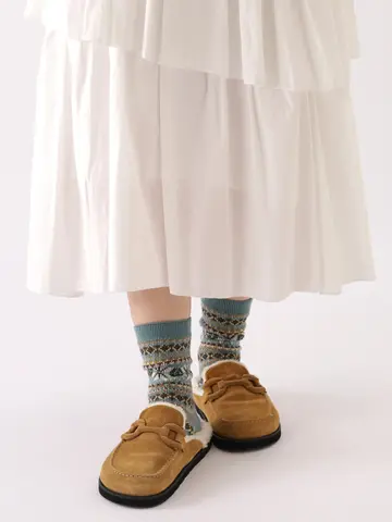 雪柄フェアアイルJQソックス