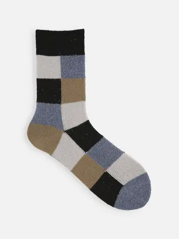 異素材ブロックソックス