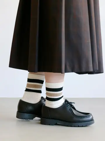 3本ラインミドルパイルソックス