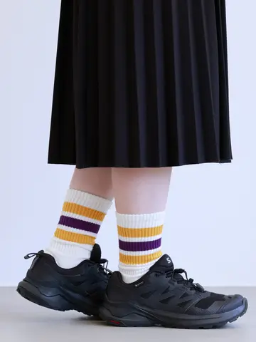 3本ラインミドルパイルソックス