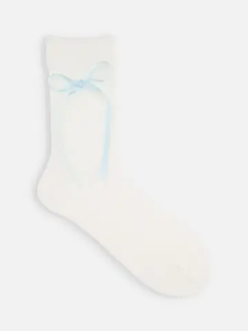 ロングサテンリボンソックス