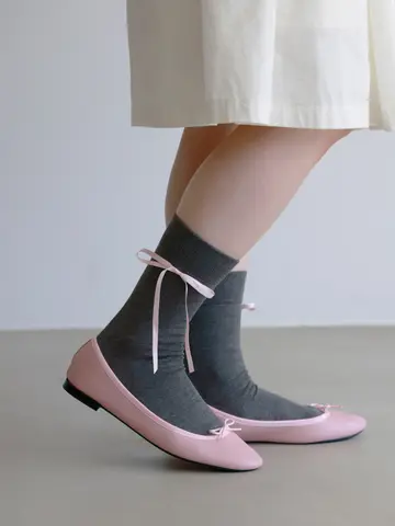 ロングサテンリボンソックス