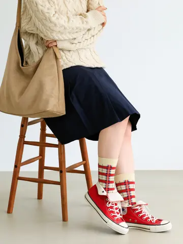 ハイゲージチェックソックス