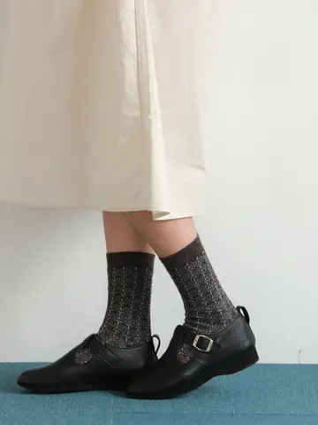 毛混ツイードネップJQソックス