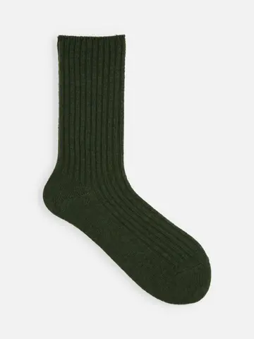 紡毛2×2リブソックス