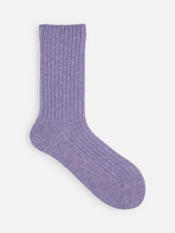 紡毛2×2リブソックス