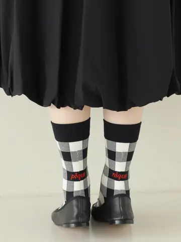 ピクニックロゴギンガムソックス