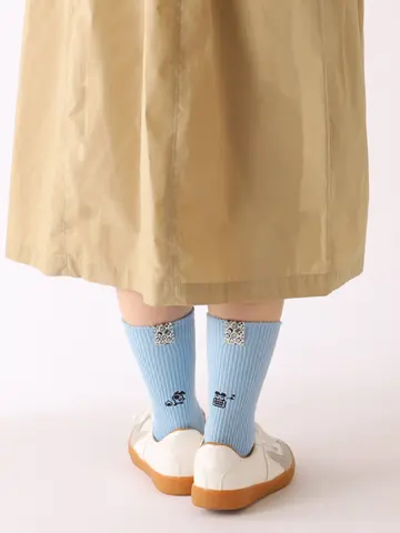 たまごっちバックタグキャラクター刺繍ソックス