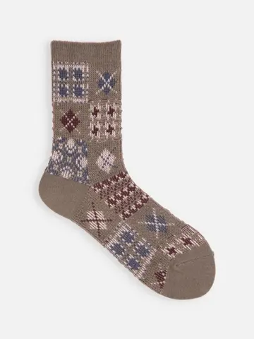 アーガイルパッチワークJQソックス