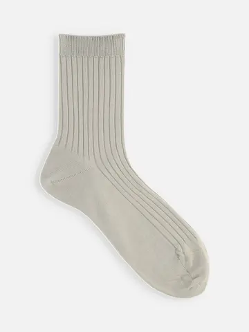 【綿100％】5×2リブソックス(23〜24cm)