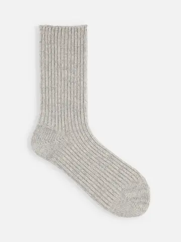 紡毛ミックスカラーリブソックス