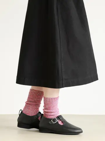 紡毛ミックスカラーリブソックス