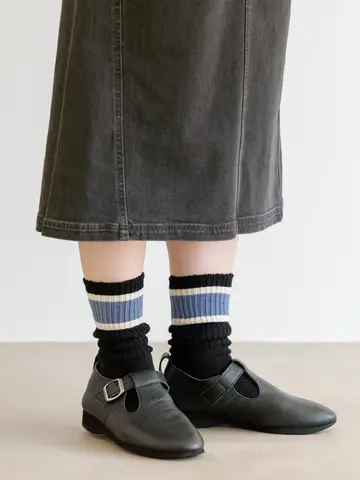 サンドイッチラインリブベタソックス