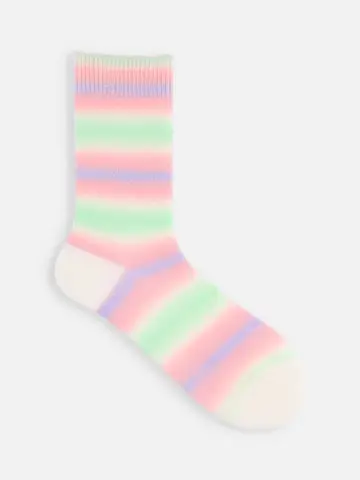 ふわふわグラデボーダーソックス