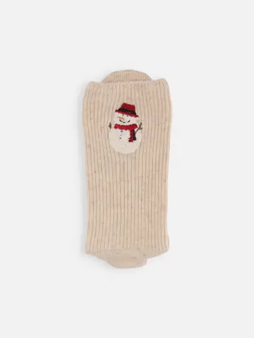 WINTER HOLIDAYワッペン刺繍ソックス