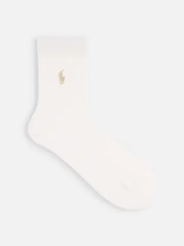 RL ポニー刺繍ケーブル柄ソックス