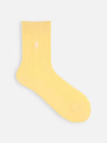 RL ポニー刺繍ケーブル柄ソックス